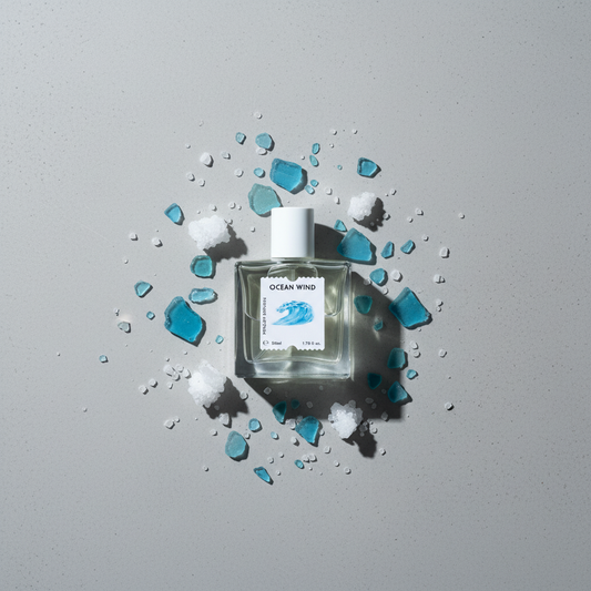 Ocean Wind with glass fragments and salt crystals