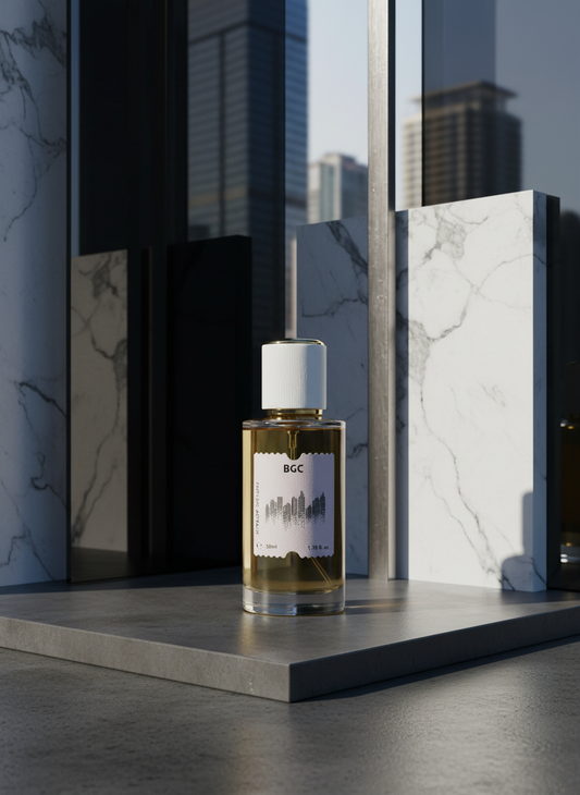 BGC perfume in modern urban setting