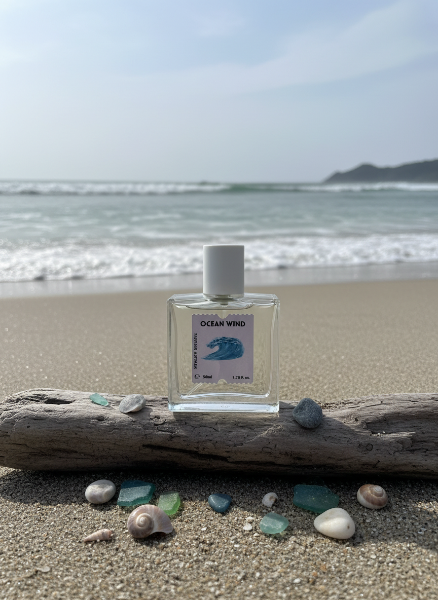 Ocean Wind perfume in coastal setting