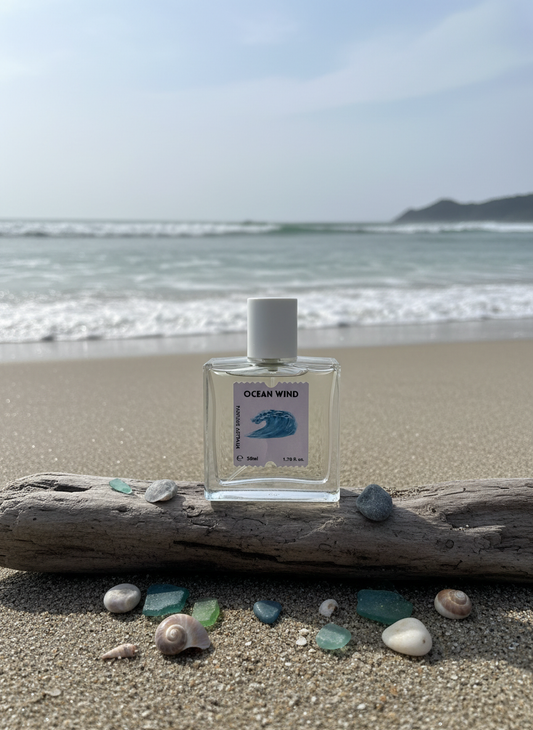 Ocean Wind perfume in coastal setting