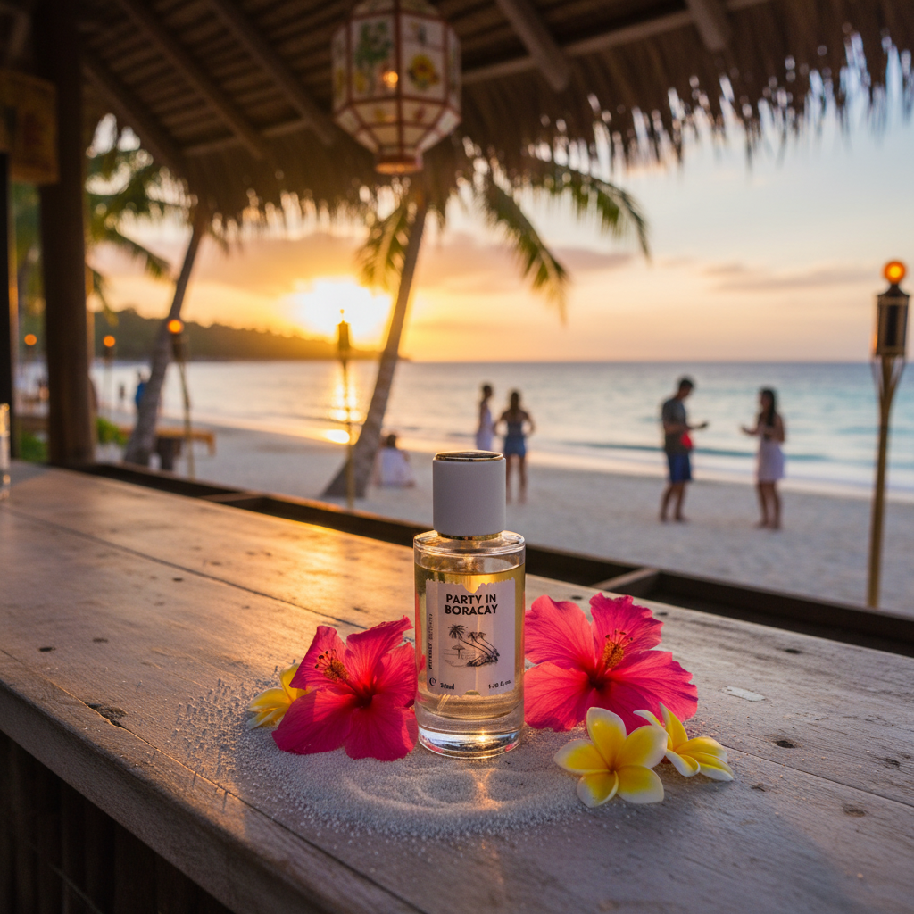 Party In Boracay perfume in beach party setting